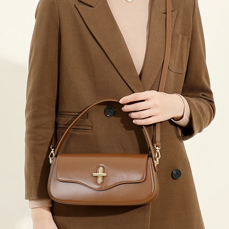 cowhide genuine leather tote shoulder bags for women 2025 luxury designer large capacity shopper work ladies handbags