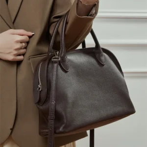 cowhide genuine leather large shell tote handbags for women 2025 luxury designer office ladies shoulder crossbody bags