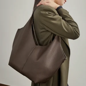 cowhide genuine leather large soft shoulder tote bags for women 2026 luxury designer hobo shopper work ladies handbags