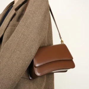 vintage genuine leather underarm shoulder bags for women 2025 luxury designer crossbody purses square ladies handbags