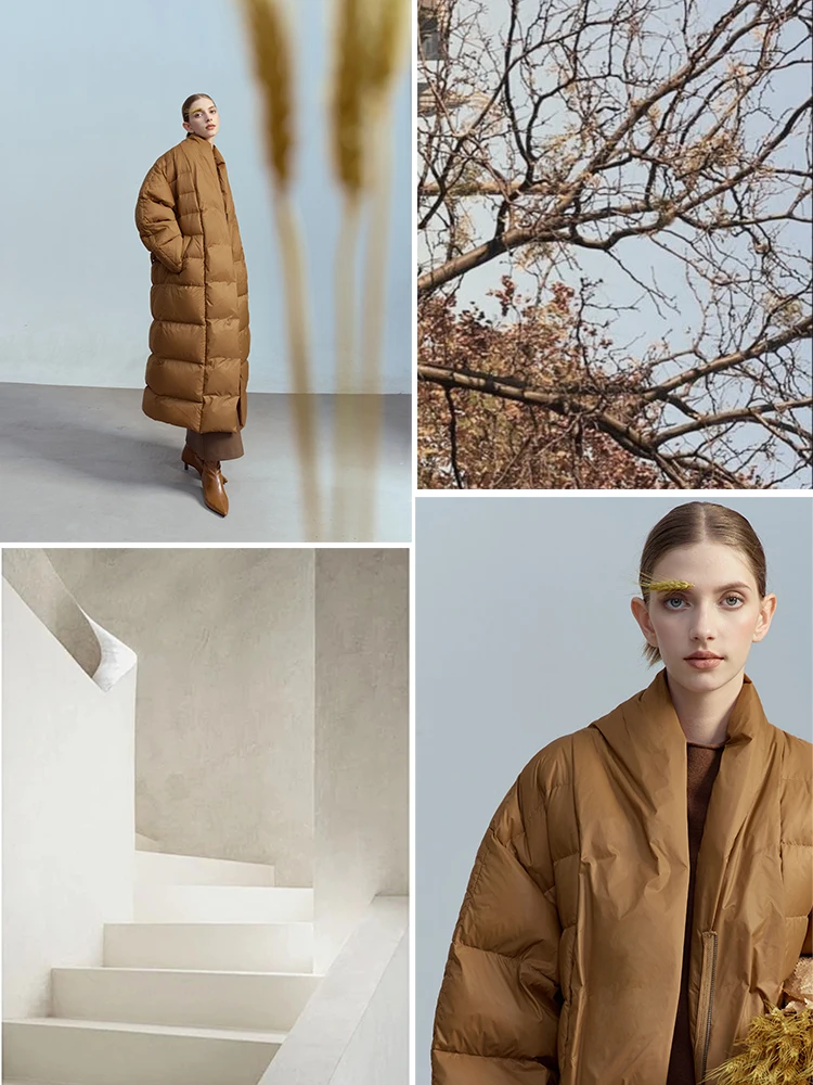 long down coats 2025 new warm with belt down jacket women's winter outerwear v neck long sleeve thicken top jacket 12424002