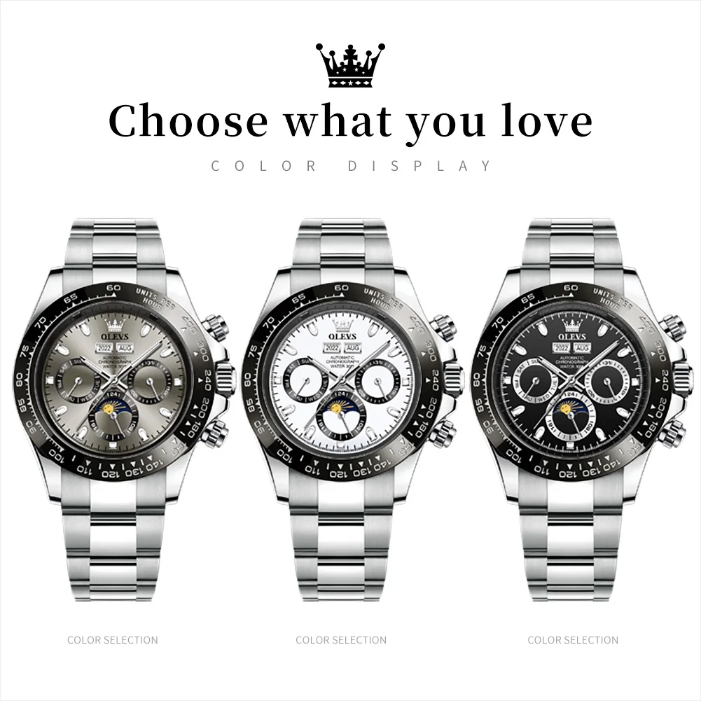 Mens Watch Original Luxury Brand Chronograph Automatic Mechanical Sports Wristwatch Waterproof Luminous Watch For Man - Image 6