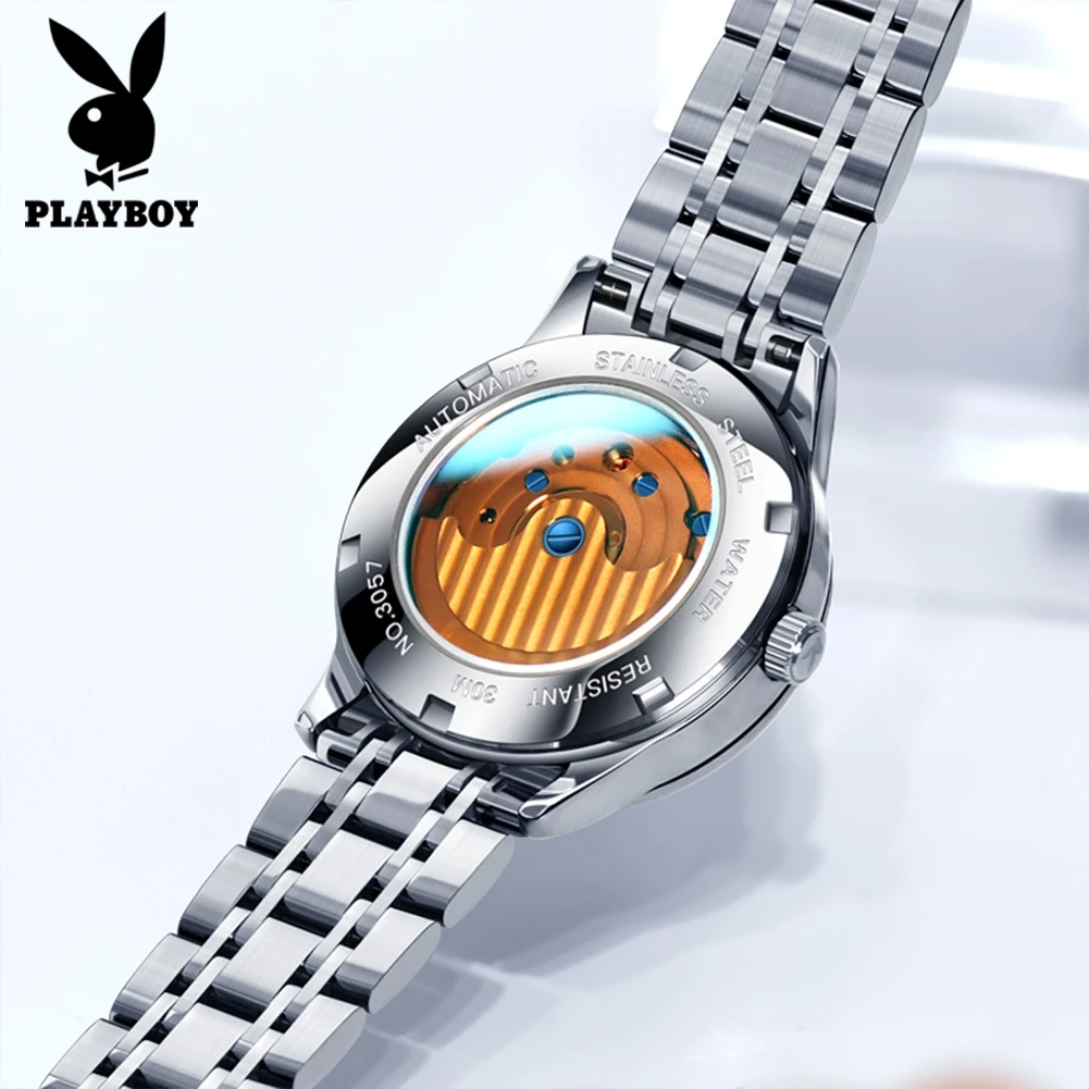 Mechanical Movement Women Watch Stainless Steel Starry Sky Skeleton Flywheel Moon Phase Luxury Brand Ladies Watch - Image 5