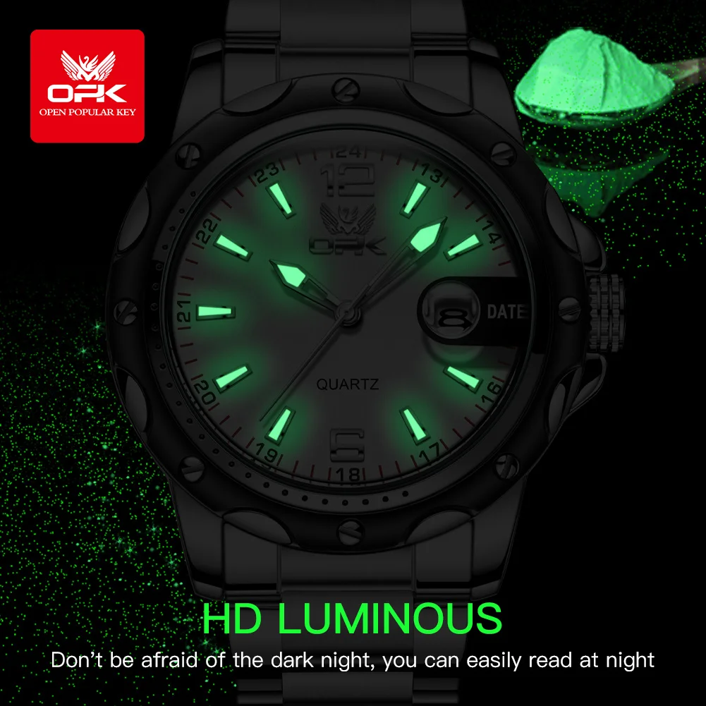 Watches For MenOriginal Waterproof Quartz Watch Luminous Wristwatch Stainleess Steel Male Date Display Reloj Hombr - Image 5