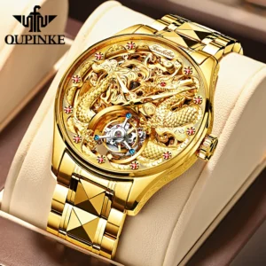 Top Brand Luxury Men Mechanical Automatic Watches Automatic Movement Waterproof Sapphire Mirror Tourbillon Skeleton
