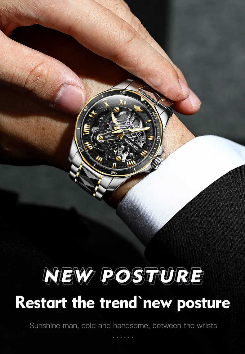 Men's Watch Original Brand Automatic Mechanical Wristwatch Waterproof Luminous Hollow movement Watches Luxury Men - Image 8