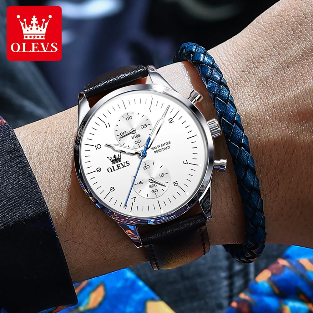 Men's Watches Top Brand Chronograph Quartz Watch for Men Waterproof Luminous Date Male Wristwatch Casual Luxury - Image 3