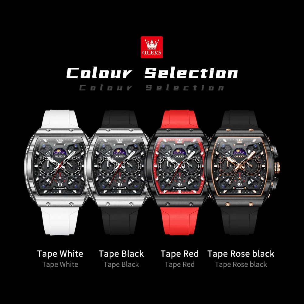 Men's Watch Hollow Out Watches Quartz Watch Waterproof Luminous Watches For Men Stylish Design with Silicone Strap - Image 5