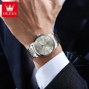 Men's Watches Business Simply Original Quartz Watch for Man Waterproof Stainless Steel Luminous Hands Date Week