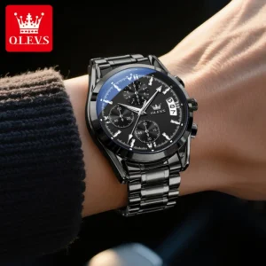 Mens Watch Original Quartz Watch Waterproof Luminous Stainless Steel Sports Watches For Man Gift Box Reloj