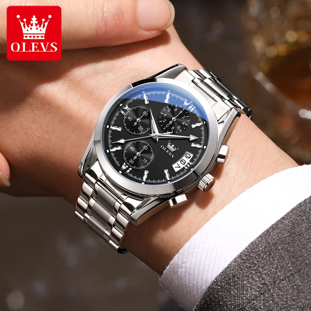 Mens Watch Original Quartz Watch Waterproof Luminous Stainless Steel Sports Watches For Man Gift Box Reloj - Image 3