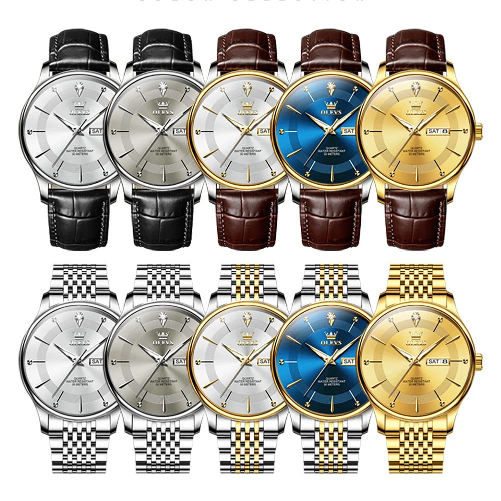 Men's Watches Business Simply Original Quartz Watch for Man Waterproof Stainless Steel Luminous Hands Date Week - Image 3