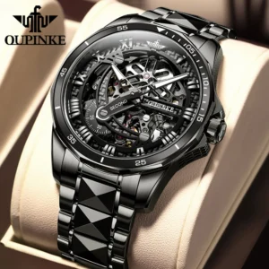 Men's Watch Original Brand Automatic Mechanical Wristwatch Waterproof Luminous Hollow movement Watches Luxury Men