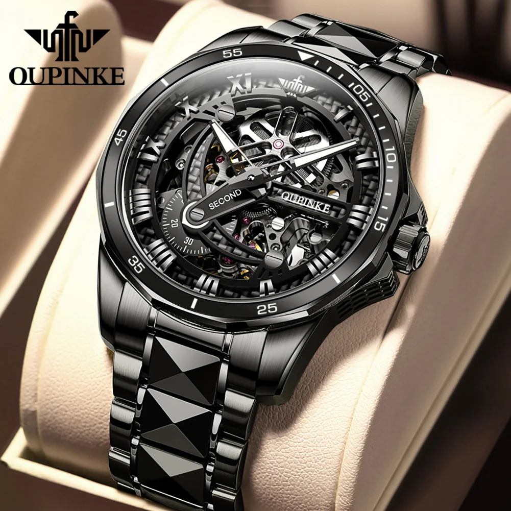 Men's Watch Original Brand Automatic Mechanical Wristwatch Waterproof Luminous Hollow movement Watches Luxury Men
