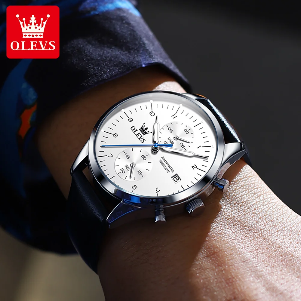 Men's Watches Top Brand Chronograph Quartz Watch for Men Waterproof Luminous Date Male Wristwatch Casual Luxury - Image 4