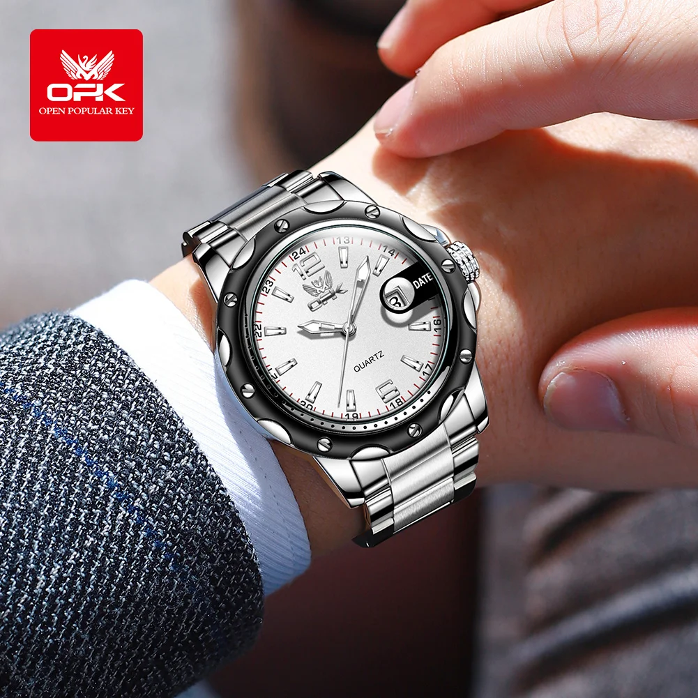 Watches For MenOriginal Waterproof Quartz Watch Luminous Wristwatch Stainleess Steel Male Date Display Reloj Hombr