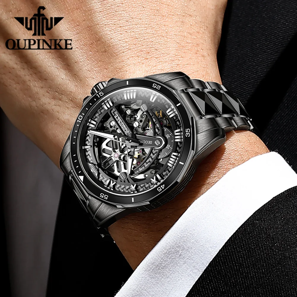 Men's Watch Original Brand Automatic Mechanical Wristwatch Waterproof Luminous Hollow movement Watches Luxury Men - Image 3