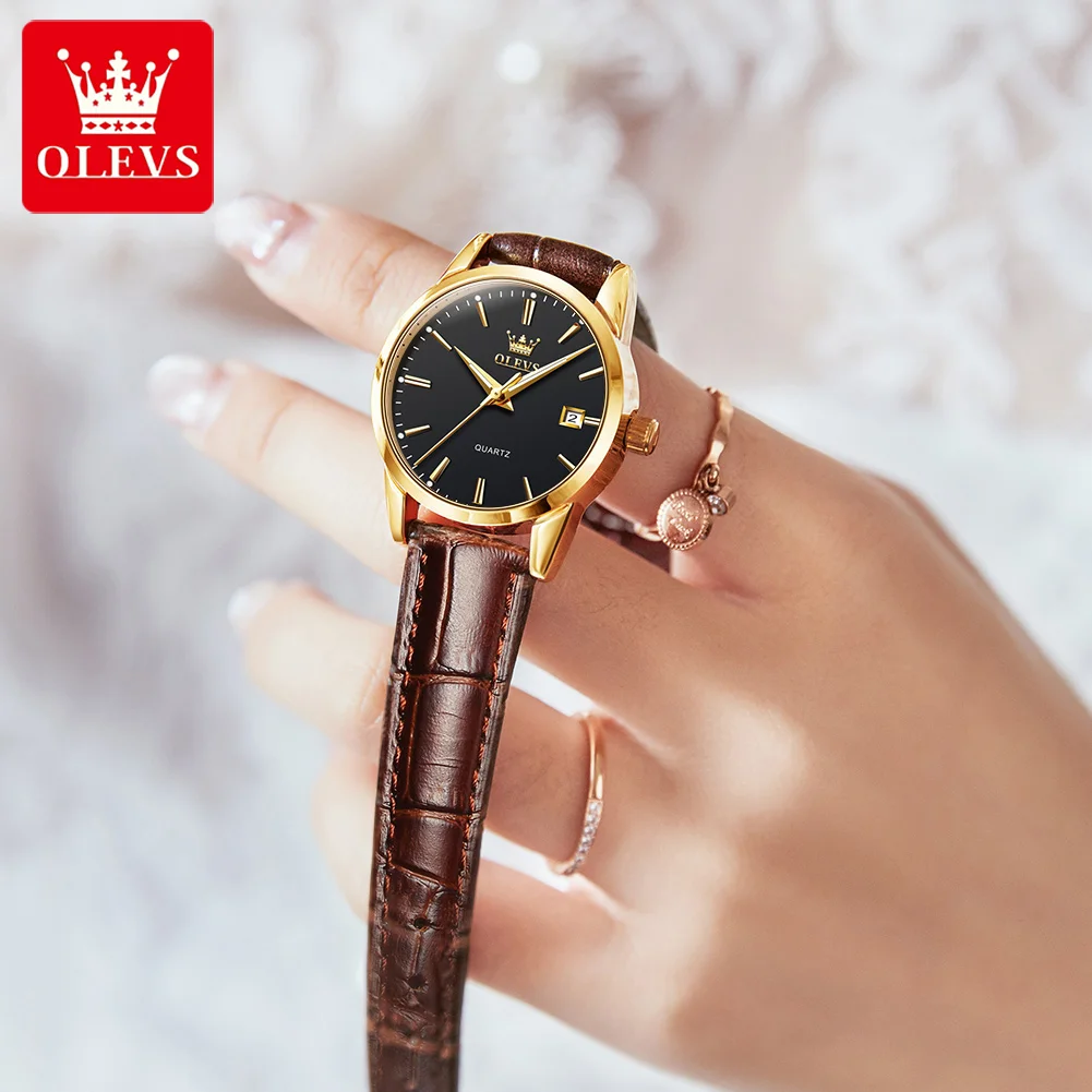 Couple Watches Original Fashion Simple Waterproof Luminous Quartz Watch Leather Strap Date Wristwatch Couple Gifts - Image 3