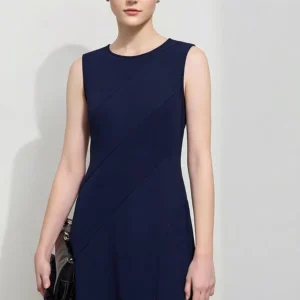 Women's Sleeveless Dress 2026 Summer New Round Neck Fitted Waist With Slit Elegant Casual Midi Dress For Women