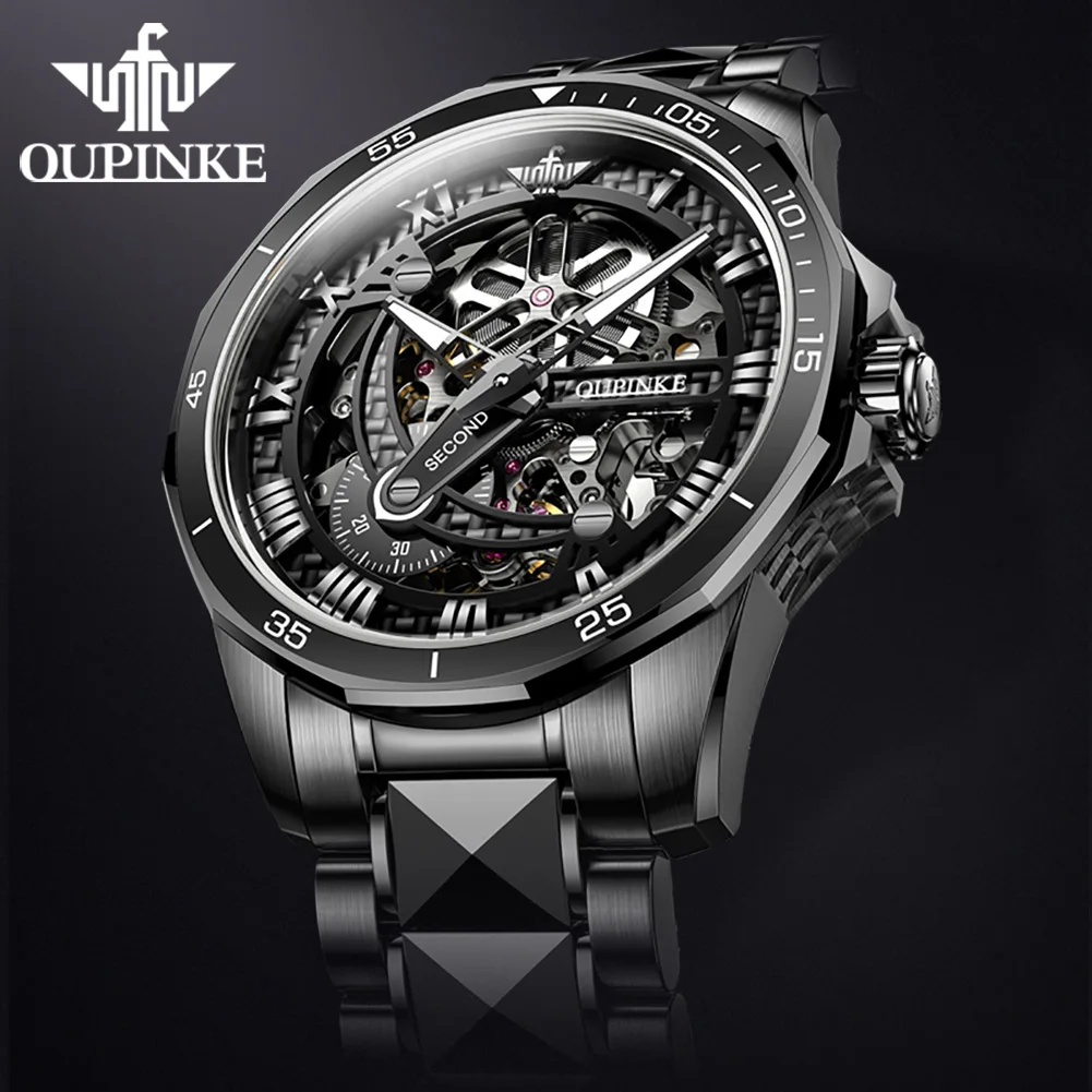 Men's Watch Original Brand Automatic Mechanical Wristwatch Waterproof Luminous Hollow movement Watches Luxury Men - Image 2