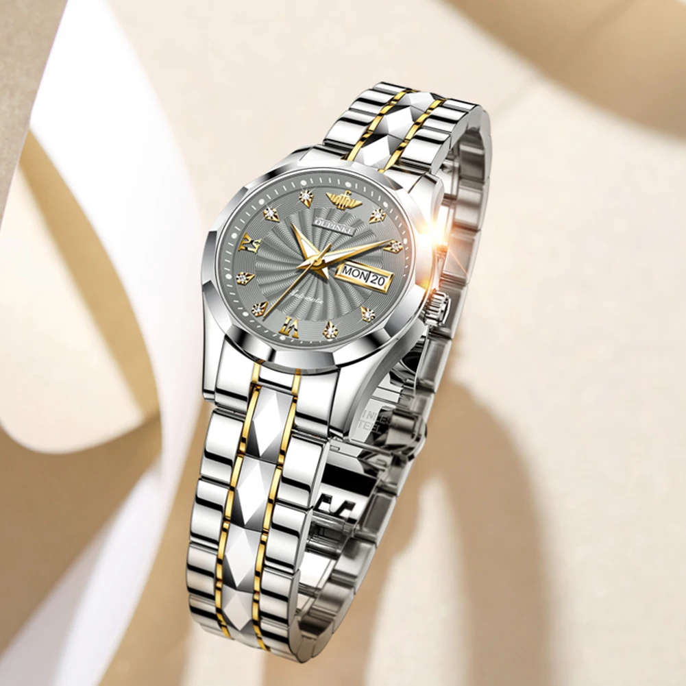OUPINKE 3169 Luxury Elegant Fashion Womens Watch Automatic Mechanical Day Date Watch For Ladies Waterproof Original Gifts Reloj