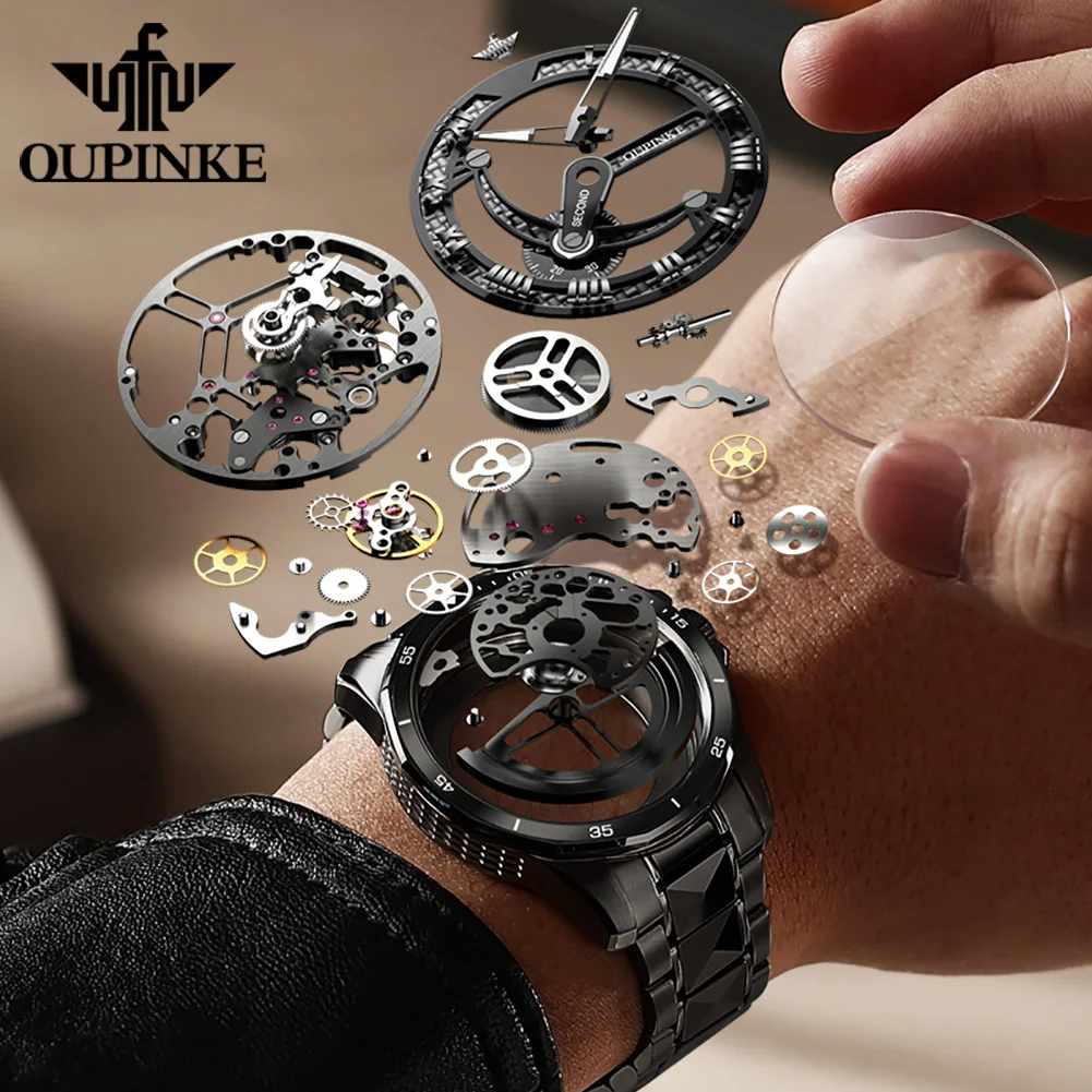 Men's Watch Original Brand Automatic Mechanical Wristwatch Waterproof Luminous Hollow movement Watches Luxury Men - Image 5