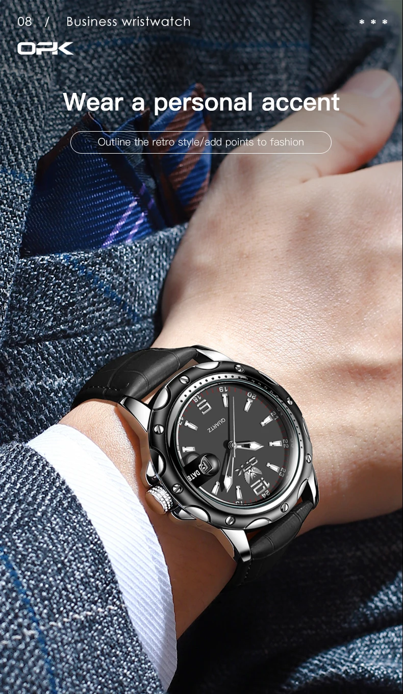 Watches For MenOriginal Waterproof Quartz Watch Luminous Wristwatch Stainleess Steel Male Date Display Reloj Hombr - Image 6