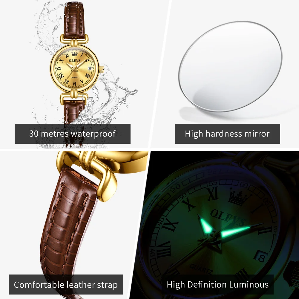 New Womens Watches Leather Strap Quartz Watch Waterproof Luminous Watches For Women Simple Fashion Original Reloj - Image 4