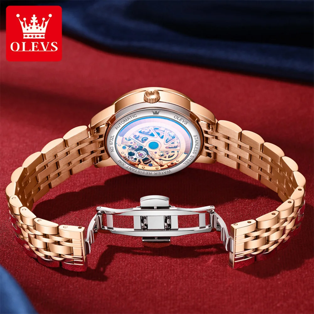 Women Watches Luxury FashionAutomatic Mechanical Watch Stainless Steel Waterproof Watches For Women Gifts Box New - Image 6