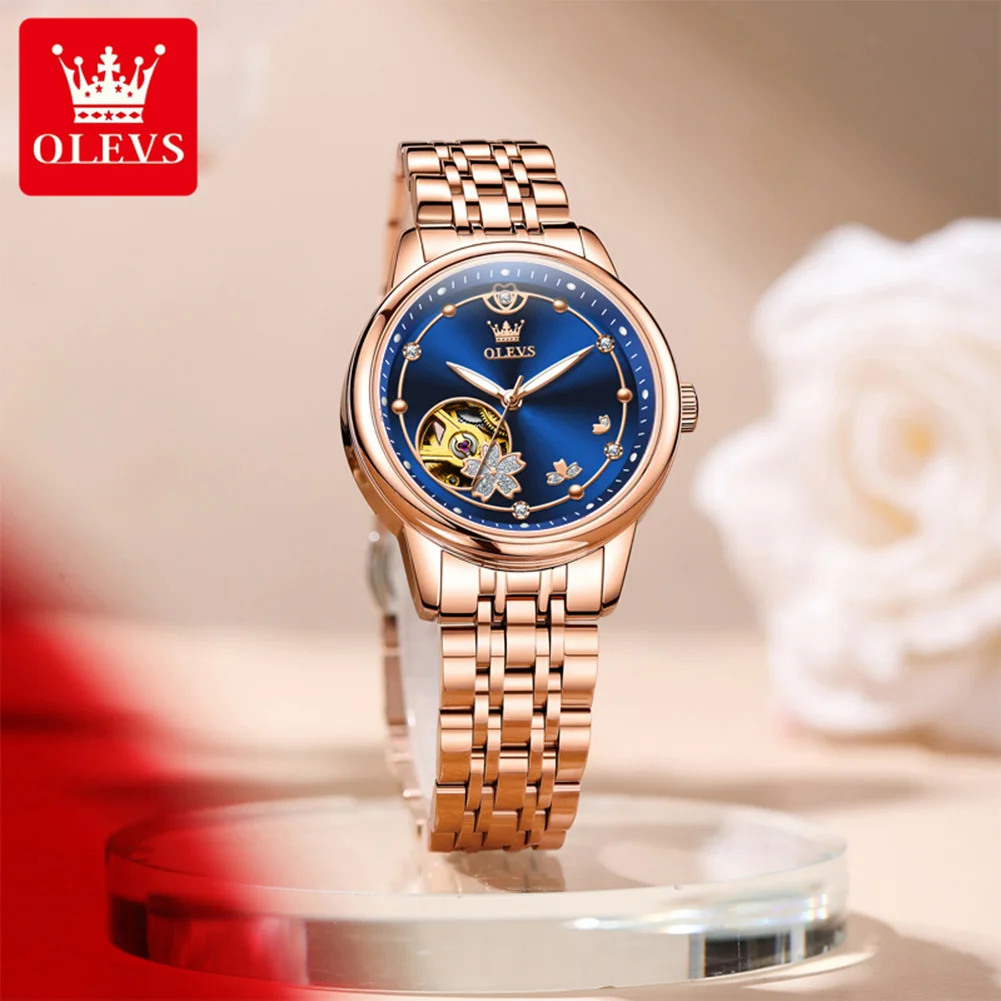 Women Watches Luxury FashionAutomatic Mechanical Watch Stainless Steel Waterproof Watches For Women Gifts Box New - Image 2