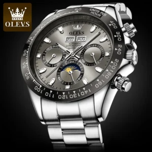 Mens Watch Original Luxury Brand Chronograph Automatic Mechanical Sports Wristwatch Waterproof Luminous Watch For Man
