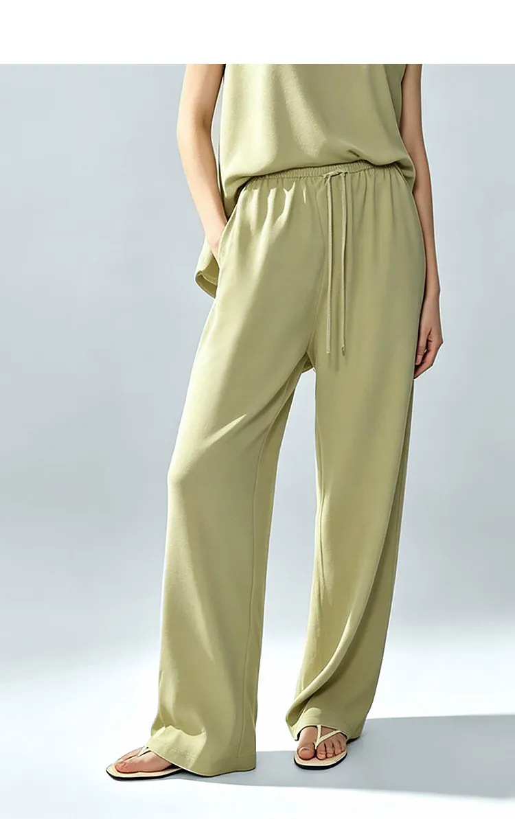 Woman Trousers 2026 Summer New O-Neck Pleated Chiffon Long Dress Separate Casual Flowy Sleeveless Women's Blouse - Image 9